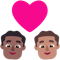 Couple with Heart- Man- Man- Medium-Dark Skin Tone- Medium Skin Tone emoji on Microsoft